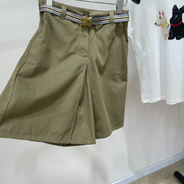 MIUMIU SPLIT HEM CROPPED PANTS 269932