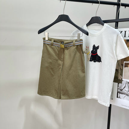 MIUMIU SPLIT HEM CROPPED PANTS 269932