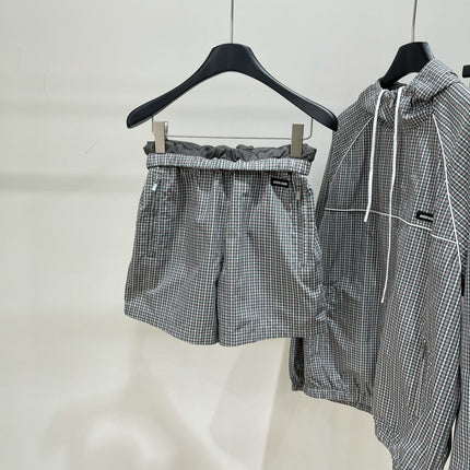 MIUMIU ACTIVEWEAR SET PLAID PATTERN 267917