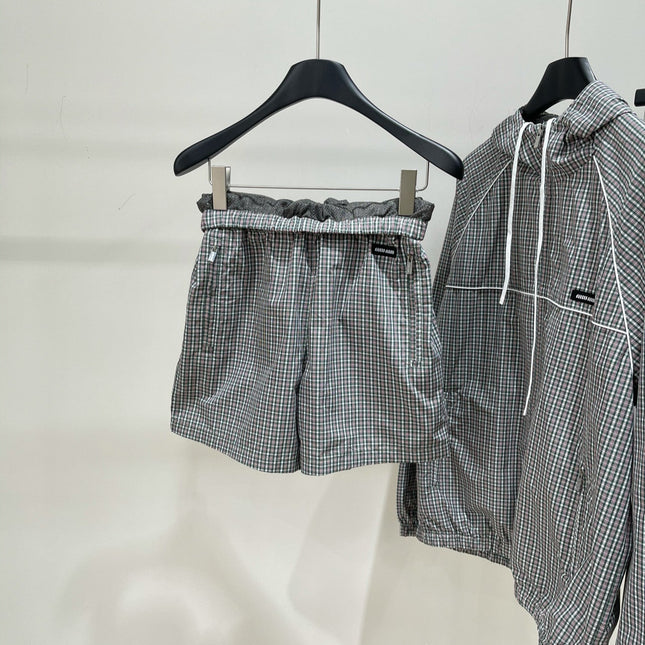 MIUMIU ACTIVEWEAR SET PLAID PATTERN 267917