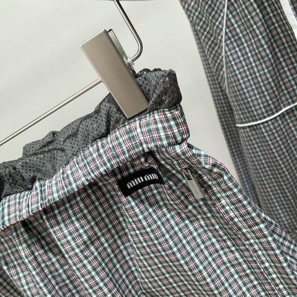 MIUMIU ACTIVEWEAR SET PLAID PATTERN 267917