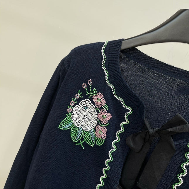 VALENTINO FLORAL LACE CARDIGAN 273154