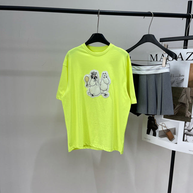 ACNE STUDIOS SHORT-SLEEVE T-SHIRT WITH HIPPO PRINT 276025
