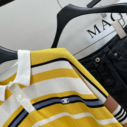 CELINE LONG-SLEEVE POLO SWEATER 275977