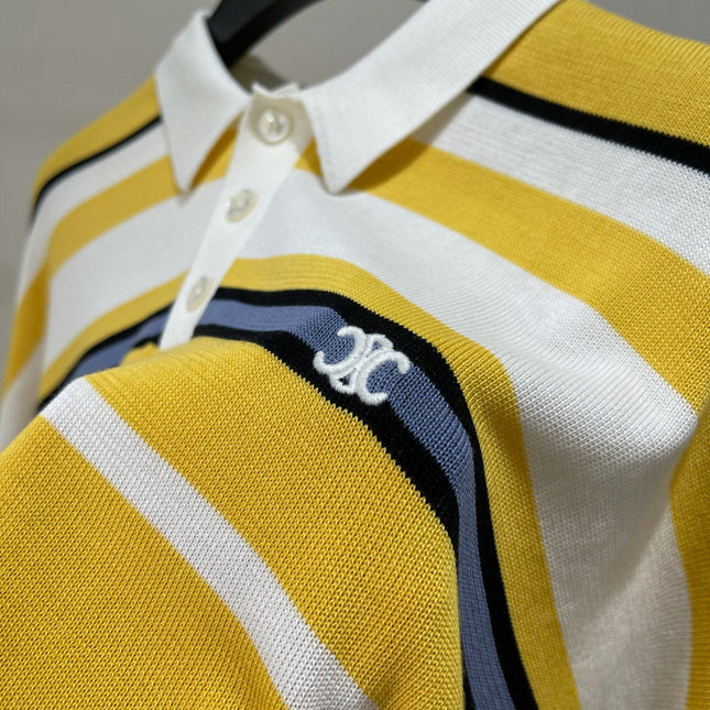 CELINE LONG-SLEEVE POLO SWEATER 275977
