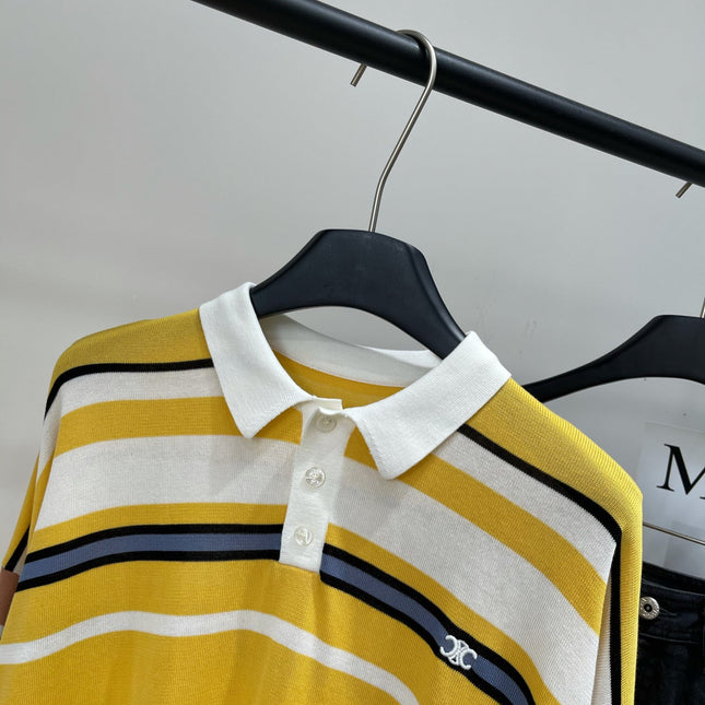 CELINE LONG-SLEEVE POLO SWEATER 275977