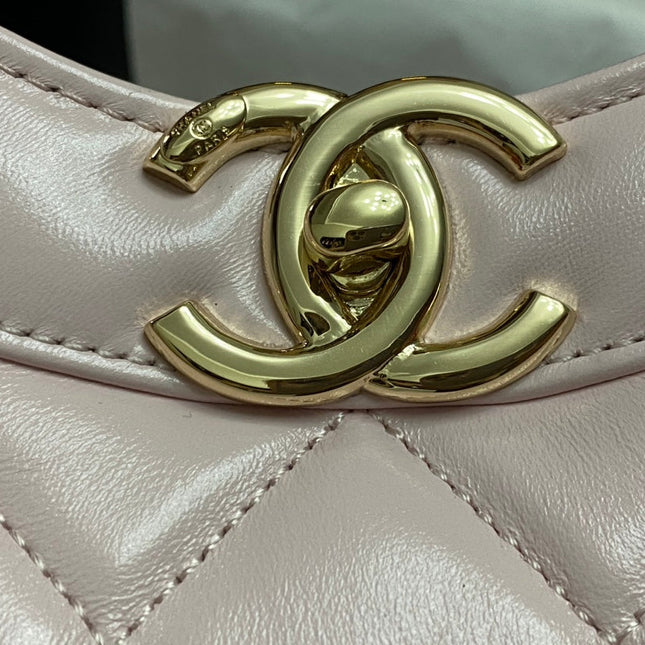 CC 39 LARGE SHOPPING BAG IN LIGHT PINK CALFSKIN