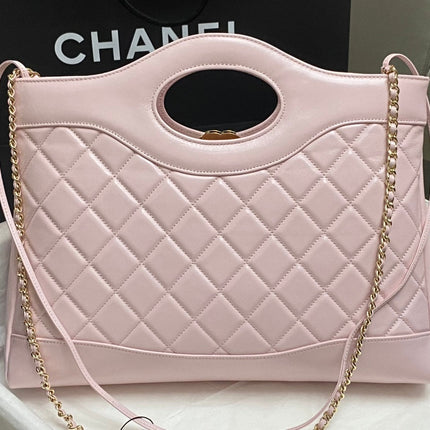 CC 39 LARGE SHOPPING BAG IN LIGHT PINK CALFSKIN