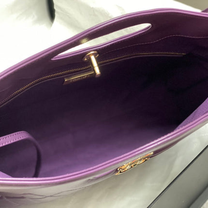 CC 39 LARGE SHOPPING BAG IN VIOLET CALFSKIN