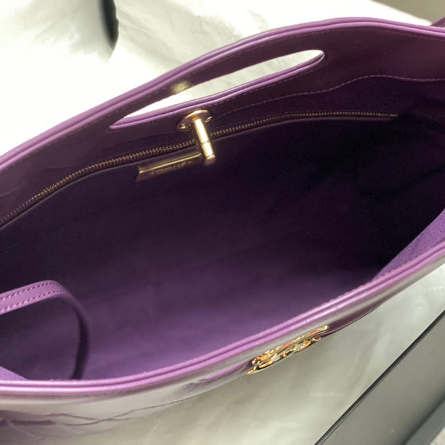 CC 39 LARGE SHOPPING BAG IN VIOLET CALFSKIN