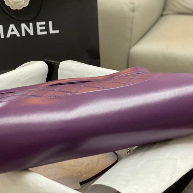 CC 39 LARGE SHOPPING BAG IN VIOLET CALFSKIN