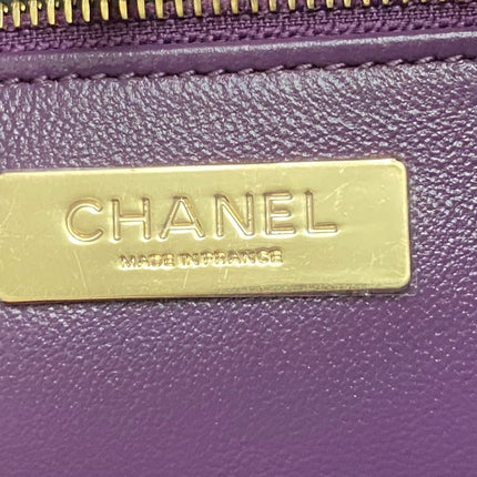 CC 39 LARGE SHOPPING BAG IN VIOLET CALFSKIN