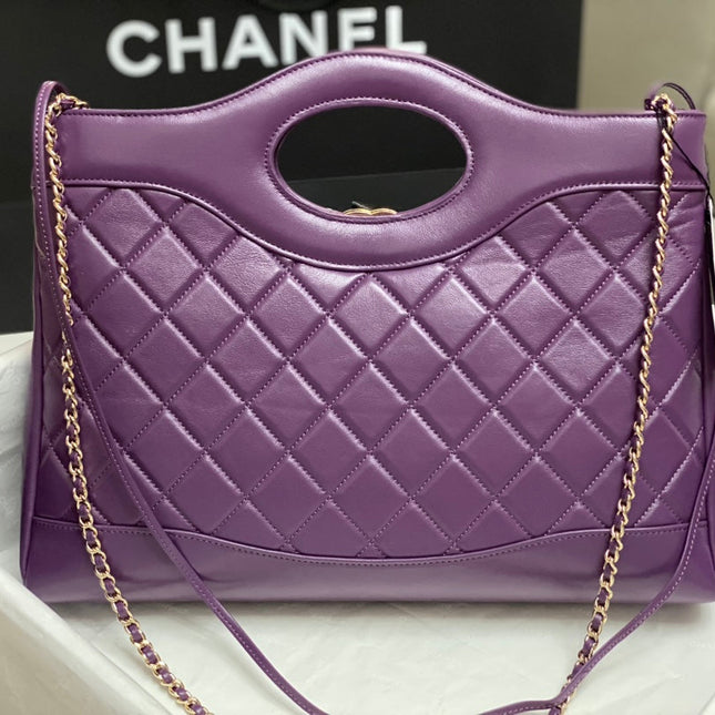 CC 39 LARGE SHOPPING BAG IN VIOLET CALFSKIN