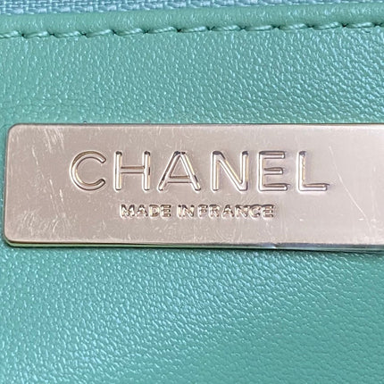 CC 39 LARGE SHOPPING BAG IN GREEN MINT CALFSKIN