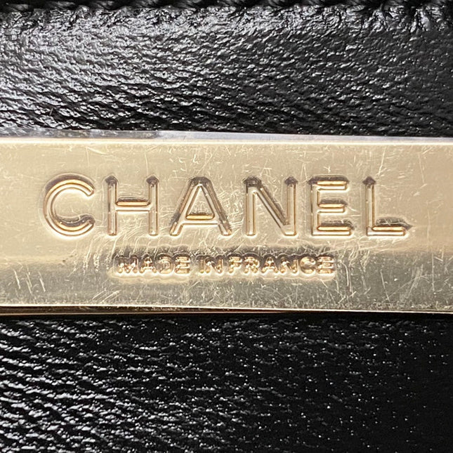 CC SMALL 30 SHOPPING BAG IN BLACK CALFSKIN