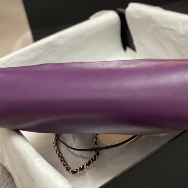 CC SMALL 30 SHOPPING BAG IN VIOLET PURPLE CALFSKIN