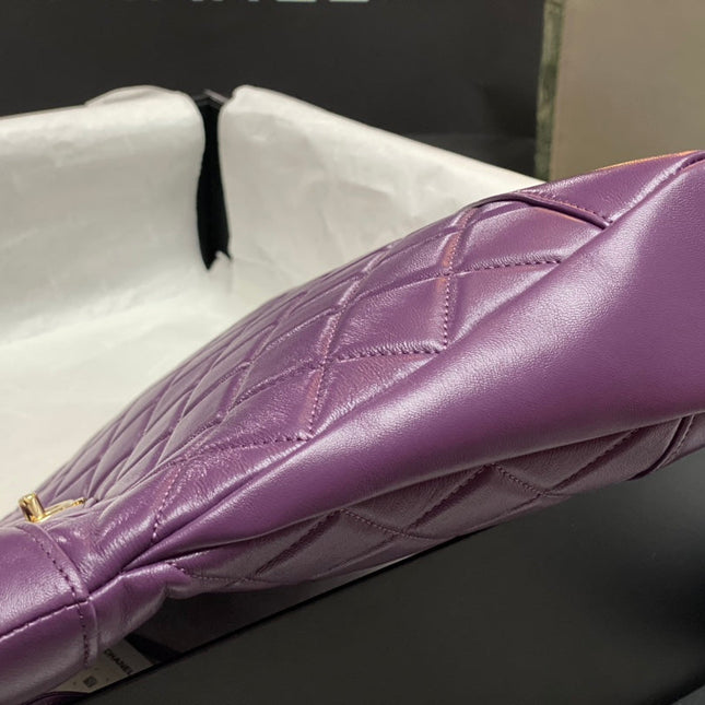 CC SMALL 30 SHOPPING BAG IN VIOLET PURPLE CALFSKIN