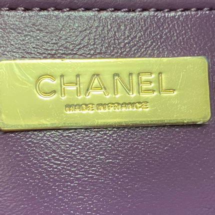 CC SMALL 30 SHOPPING BAG IN VIOLET PURPLE CALFSKIN