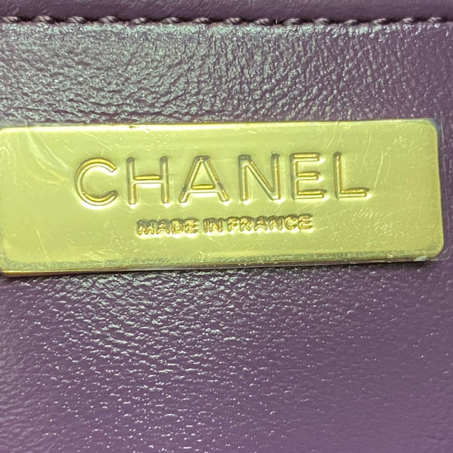 CC SMALL 30 SHOPPING BAG IN VIOLET PURPLE CALFSKIN