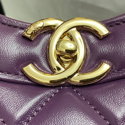 CC SMALL 30 SHOPPING BAG IN VIOLET PURPLE CALFSKIN