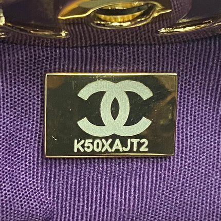 CC SMALL 30 SHOPPING BAG IN VIOLET PURPLE CALFSKIN