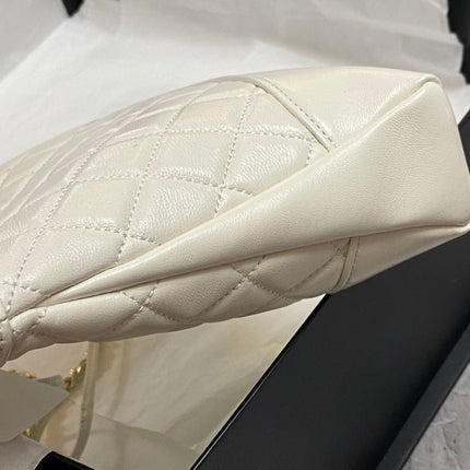 CC MINI 23 SHOPPING BAG IN WHITE CALFSKIN