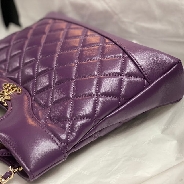 CC MINI 23 SHOPPING BAG IN VIOLET PURPLE CALFSKIN