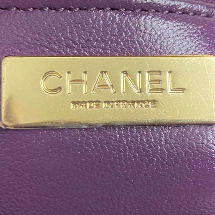 CC MINI 23 SHOPPING BAG IN VIOLET PURPLE CALFSKIN
