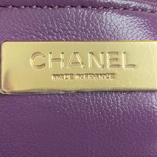 CC MINI 23 SHOPPING BAG IN VIOLET PURPLE CALFSKIN