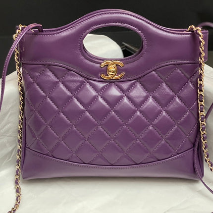 CC MINI 23 SHOPPING BAG IN VIOLET PURPLE CALFSKIN