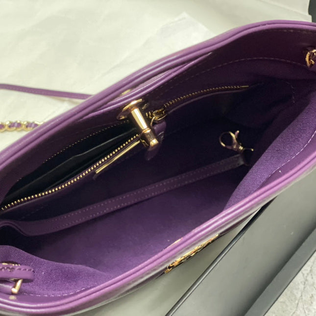CC MINI 23 SHOPPING BAG IN VIOLET PURPLE CALFSKIN