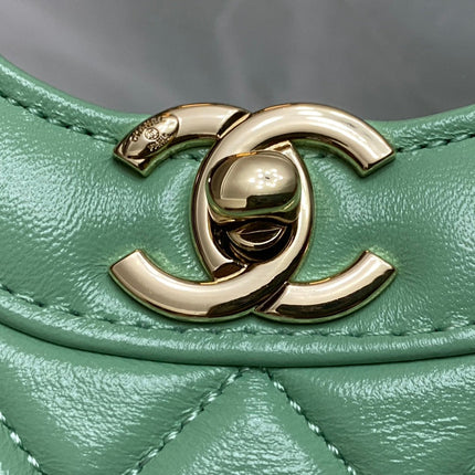 CC MINI 23 SHOPPING BAG IN GREEN MINT CALFSKIN