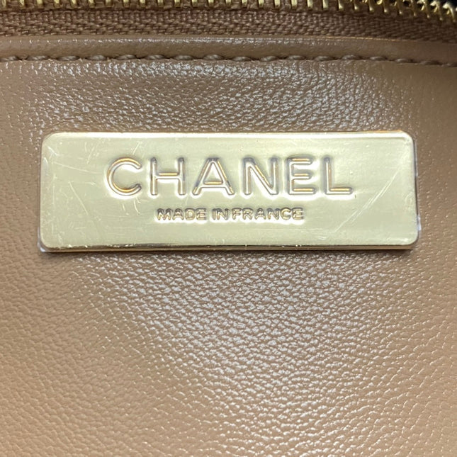 CC MINI 23 SHOPPING BAG IN CAMEL BROWN CALFSKIN