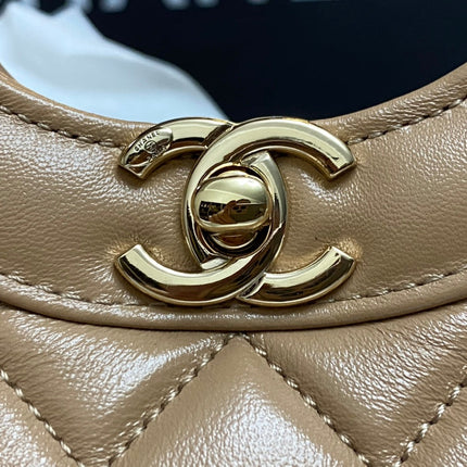 CC MINI 23 SHOPPING BAG IN CAMEL BROWN CALFSKIN