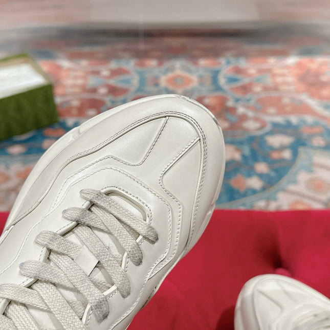 GG RHYTON TRAINER WHITE CALFSKIN