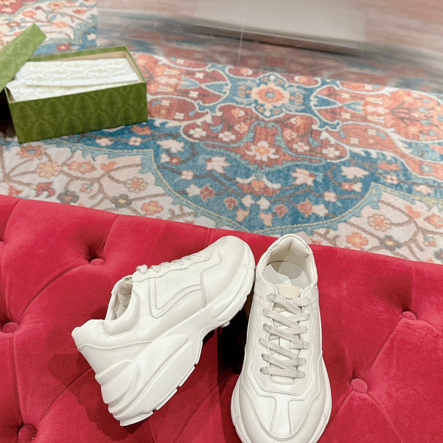 GG RHYTON TRAINER WHITE CALFSKIN