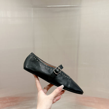 ALAIA MARY JANE IN BLACK LAMBSKIN WITH SILVER HARDWARE