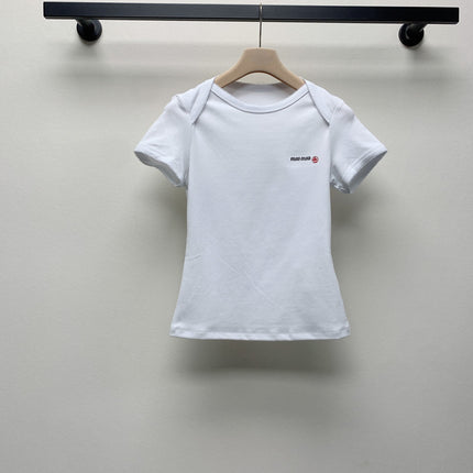 Miu 25C Petit Bateau X Miu Miu stretch jersey slim T-shirt 228169