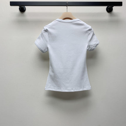 Miu 25C Petit Bateau X Miu Miu stretch jersey slim T-shirt 228169