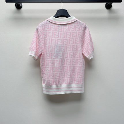 Fendi 25C Polo Shirt Pink 228188