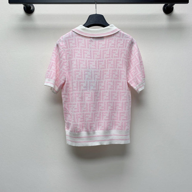 Fendi 25C Polo Shirt Pink 228188