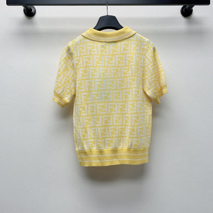 Fendi 25C Polo Shirt Yellow 228190