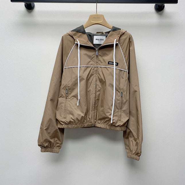 MIUMIU ZIP-UP HOODED JACKET 25S 268032