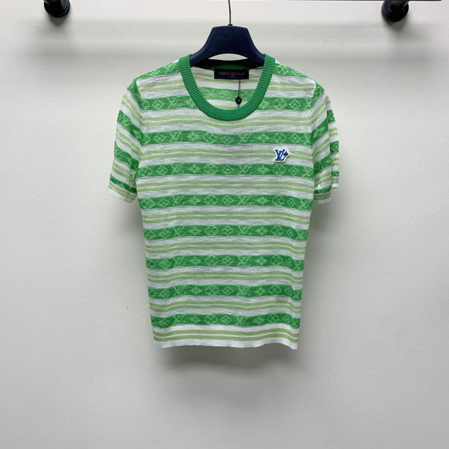 LV STRIPED CREW NECK T-SHIRT 268098