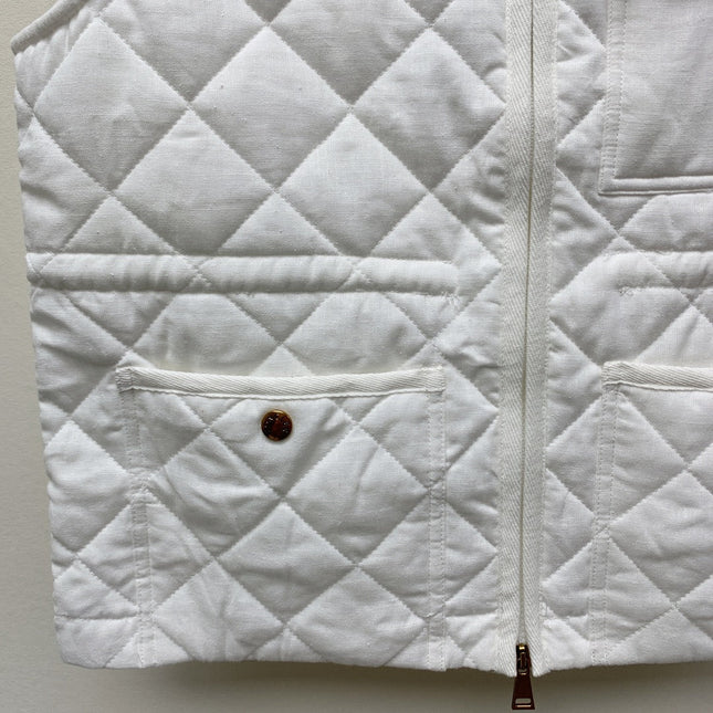 MONCLER 25S DOWN VEST IN WHITE 081