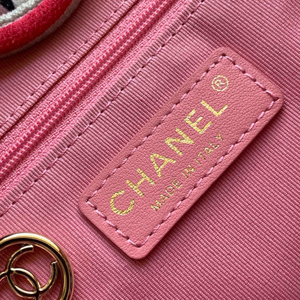 CC CLASSIC LARGE 38 TOTE IN LIGHT PINK MIX COLORFUL CANVAS