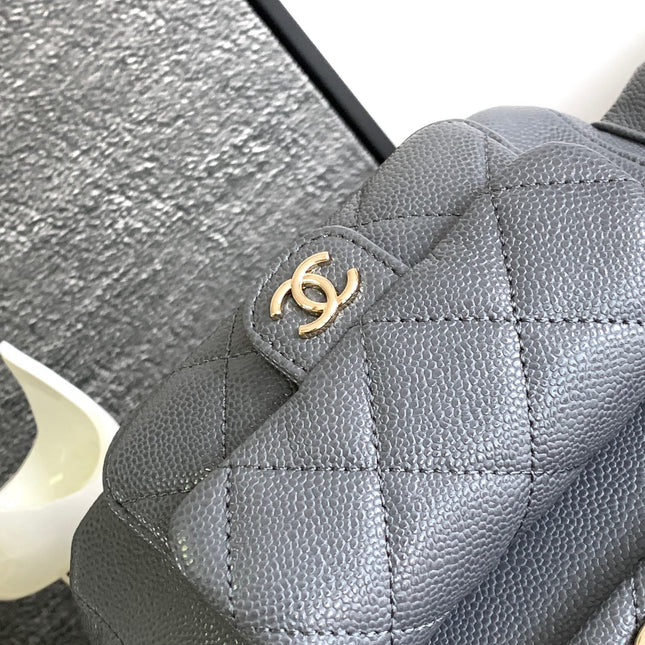 CC DUMA BACKPACK 21 IN DARK GREY CALFSKIN
