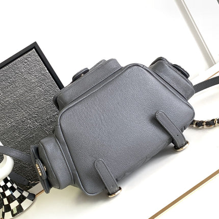 CC DUMA BACKPACK 21 IN DARK GREY CALFSKIN