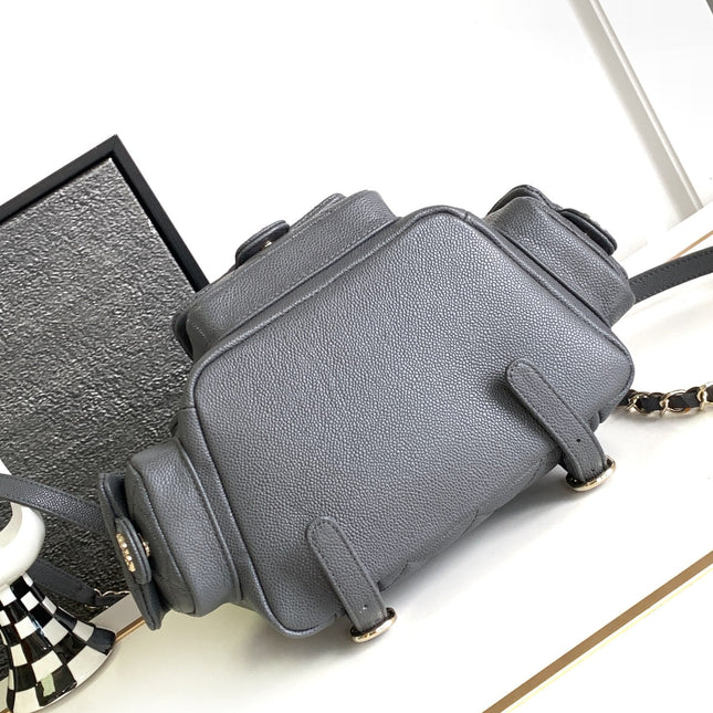 CC DUMA BACKPACK 21 IN DARK GREY CALFSKIN
