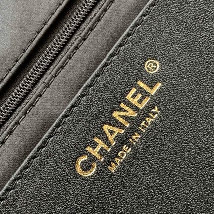 CC 40 MAXI BOWLING BAG IN BLACK CALFSKIN GOLD HARDWARE